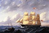 William Bradford Canvas Paintings - Whaleship 'Twilight' of New Bedford